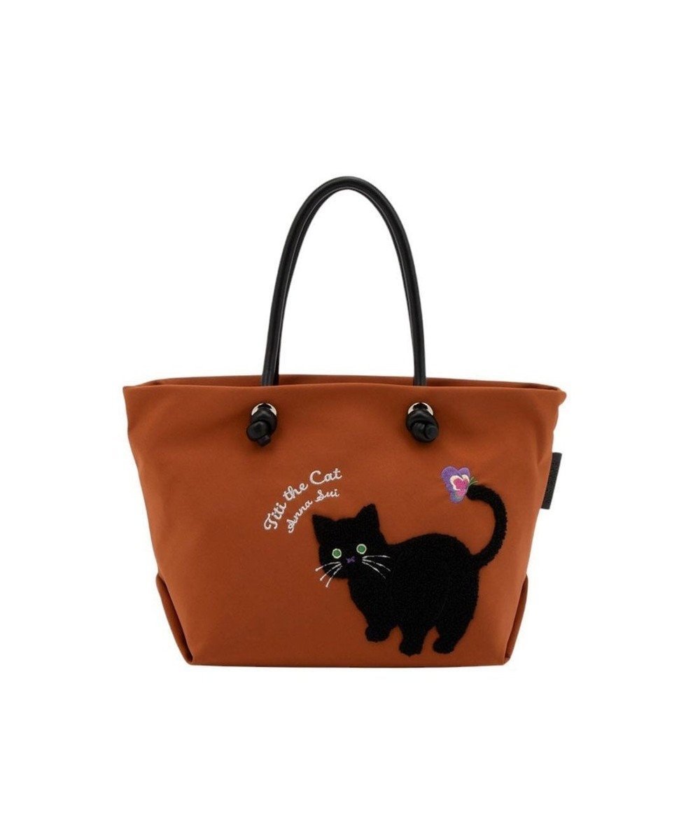 【アナスイ/ANNA SUI】のデイリーTITI 2wayトートバッグ インテリア・キッズ・メンズ・レディースファッション・服の通販 founy(ファニー) 　ファッション　Fashion　レディースファッション　Fashion for Women　バッグ　Bags　キャラクター　Character, Licensed Characters　軽量　Lightweight, Ultra Light　ショルダー　Shoulder, Shoulder Strap　ネコ　Cat, Feline Motif　人気　Popular, Best Seller　猫　Cat, Kitty　ポーチ　Pouch, Small Case　おすすめ　Recommended / Our Picks　旅行　Travel　ギフト プレゼント　Gift / Present　ビジネス 仕事 通勤　Business / Work / Commuting　ブラウン|ID: prp329100004840826 ipo3291000000035599440