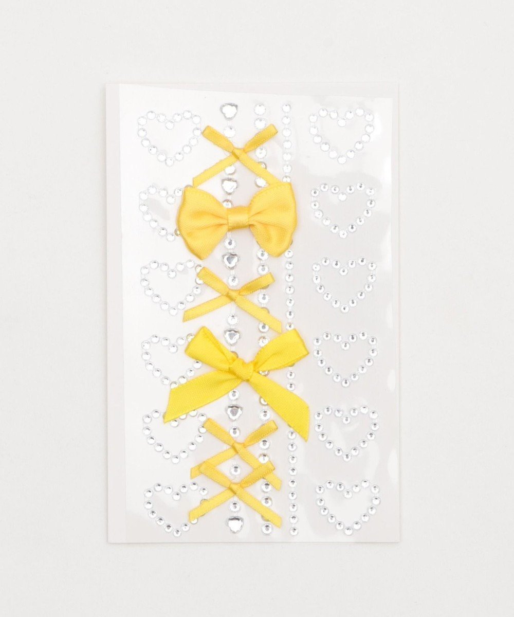 【ウィゴー/WEGO】のフェイスデコステッカー インテリア・キッズ・メンズ・レディースファッション・服の通販 founy(ファニー) 　ファッション　Fashion　レディースファッション　Fashion for Women　スポーツウェア　Functional & Stylish Sportswear　おすすめ　Recommended / Our Picks　ストーン　Stone, Gem-Like　スポーツ　Sports, Activewear　スマホ　Smartphone, Mobile Device　リボン　Ribbon, Bow　イエロー|ID: prp329100004840846 ipo3291000000035592428