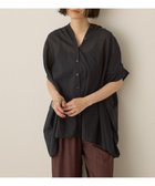 【アメリカンホリック/AMERICAN HOLIC】のイージーケア 接触冷感フレンチスリーブギャザーシャツ Black|ID: prp329100004840886 ipo3291000000035622199