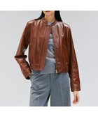 【ベイジ,/BEIGE,】の【andGIRL 秋号掲載】CLYDE / ステッチデザインラムレザーブルゾン Brown|ID: prp329100004840906 ipo3291000000035909762