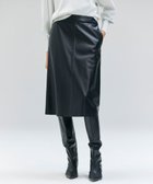 【ベイジ,/BEIGE,】の【Precious 9月号掲載】CLYDE / ステッチベルトラムレザースカート Black|ID: prp329100004840909 ipo3291000000035279186