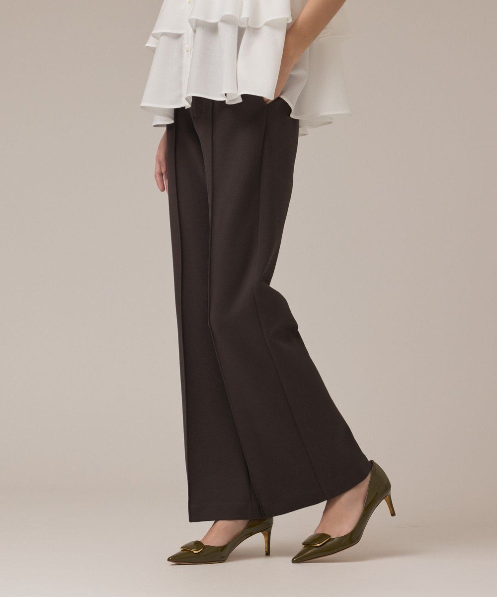 【グレース コンチネンタル/GRACE CONTINENTAL】のフレアカットパンツ インテリア・キッズ・メンズ・レディースファッション・服の通販 founy(ファニー) 　ファッション　Fashion　レディースファッション　Fashion for Women　パンツ　Pants & Trousers　シンプル　Simple, Minimal　フレア　Flare, Flared　ベーシック　Basic, Essential　ループ　Loop, Loop Knit　夏　Summer　定番　Standard, Basic Item　春　Spring　S/S・春夏　SS, Spring/Summer, Warm Season　チャコール|ID: prp329100004840914 ipo3291000000036243685