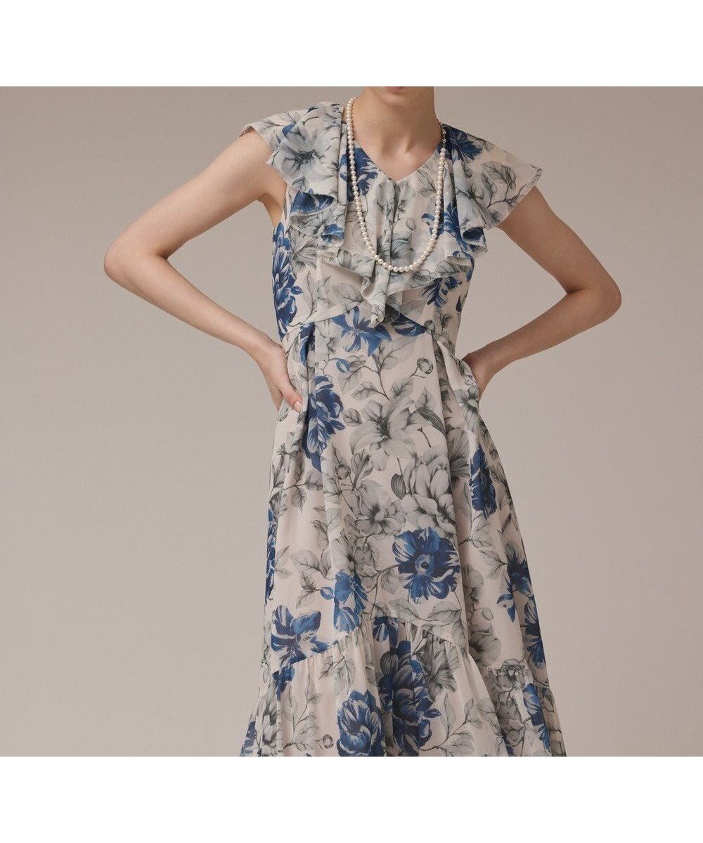 【グレース コンチネンタル/GRACE CONTINENTAL】のフラワープリントフリルワンピース 人気、トレンドファッション・服の通販 founy(ファニー) 　ファッション　Fashion　レディースファッション　Fashion for Women　ワンピース　Dresses　バランス　Balance, Style Balance　パターン　Pattern, Design Print　フラワー　Flower, Floral　フリル　Frill, Ruffle　プリント　Print, Printed Pattern　リゾート　Resort, Vacation Style　夏　Summer　春　Spring　S/S・春夏　SS, Spring/Summer, Warm Season　 other-1|ID: prp329100004840915 ipo3291000000036255085