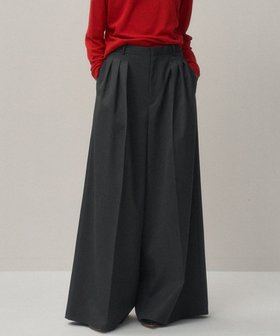 【エイトン/ATON】のCOMPACT WOOL 3タックワイドパンツ 人気、トレンドファッション・服の通販 founy(ファニー) ファッション Fashion レディースファッション Fashion for Women パンツ Pants & Trousers シルク Silk, 100% Silk ワイド Wide, Wide Fit A/W・秋冬 Autumn/Winter |ID:prp329100004840939