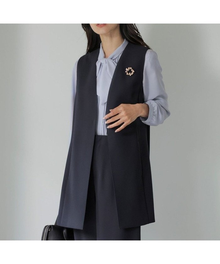 【ジェイ プレス/J.PRESS】の【セットアップ対応・洗える】セラテリーダブルクロス ジレ インテリア・キッズ・メンズ・レディースファッション・服の通販 founy(ファニー) https://founy.com/ ファッション Fashion レディースファッション Fashion for Women アウター Coat / Outerwear Collection レディースジャケット・軽アウター Jackets インナー Innerwear 洗える Machine Washable ジャケット Jacket, Outerwear ストレッチ Stretch, Stretchy Fabric スリット Slit, Slit Detail セットアップ Set-Up, Coordinated Outfit トレンド Trend, Trending Now パウダー Powder, Soft Tone ポケット Pocket, Pocket Detail ロング Long, Long-Length A/W・秋冬 Autumn/Winter エレガント 上品 Elegant ビジネス 仕事 通勤 Business / Work / Commuting |ID: prp329100004840947 ipo3291000000035599270