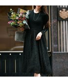 【23区/NIJYUSANKU】の【滝沢眞規子さん着用/一部店舗限定/洗える】ニットコンビジャカード ワンピース ブラック系|ID: prp329100004840953 ipo3291000000035869247