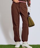 【ピーダブリュサーキュラス/PW CIRCULUS】の【ストレッチ素材】【WOMEN】セミワイド イージーパンツ ゴルフウェア レディース ダークブラウン系|ID: prp329100004840981 ipo3291000000035280457