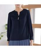 【ティアクラッセ/Tiaclasse】の【洗える】スキッパー衿ボタンブラウス ネイビー|ID: prp329100004840982 ipo3291000000035708224