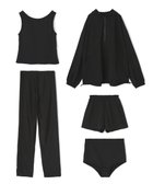 【三愛水着楽園/San-ai Resort】の【再入荷】WEB限定商品 ポケット付きハーフジップラッシュパーカー+リブタンキニ水着+レギンス5点セット【Beach Queen(ビーチクイーン)】 ブラック|ID: prp329100004841015 ipo3291000000035280678