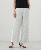 【ジェイ プレス/J.PRESS】の【洗える】ラインフラワープリント ワイドパンツ オフベース系|ID: prp329100004841083 ipo3291000000035846375