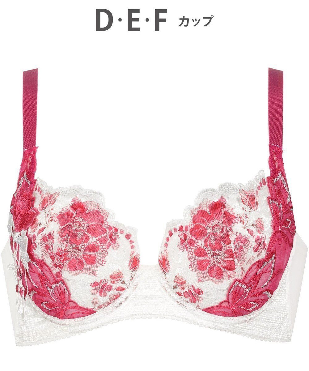 【ワコール/WACOAL】のルジェ 【背中すっきり脇高ブラ】 ブラジャー 上胸ふっくら 脇すっきり 脇から背中のくいこみを軽減 レディース BCA740 /ワコール インテリア・キッズ・メンズ・レディースファッション・服の通販 founy(ファニー) 　ファッション　Fashion　レディースファッション　Fashion for Women　アンダー　Underwear Essentials　ブラジャー　Bra, Lingerie　プリント　Print, Printed Pattern　レース　Lace, Lace Fabric　ワイヤー　Wire, Wired Bra　アイボリー|ID: prp329100004841116 ipo3291000000036177661