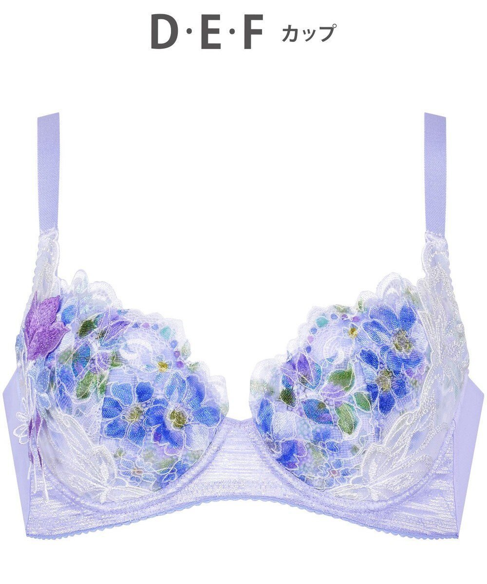 【ワコール/WACOAL】のルジェ 【背中すっきり脇高ブラ】 ブラジャー 上胸ふっくら 脇すっきり 脇から背中のくいこみを軽減 レディース BCA740 /ワコール インテリア・キッズ・メンズ・レディースファッション・服の通販 founy(ファニー) 　ファッション　Fashion　レディースファッション　Fashion for Women　アンダー　Underwear Essentials　ブラジャー　Bra, Lingerie　プリント　Print, Printed Pattern　レース　Lace, Lace Fabric　ワイヤー　Wire, Wired Bra　パープル|ID: prp329100004841116 ipo3291000000036177663