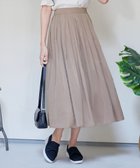 【ティアクラッセ/Tiaclasse】の【軽撥水・汚れ防止】ランダムタックロングスカート グレージュ|ID: prp329100004841123 ipo3291000000035990210