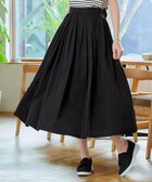 【ティアクラッセ/Tiaclasse】の【軽撥水・汚れ防止】ランダムタックロングスカート ブラック|ID: prp329100004841123 ipo3291000000035990214