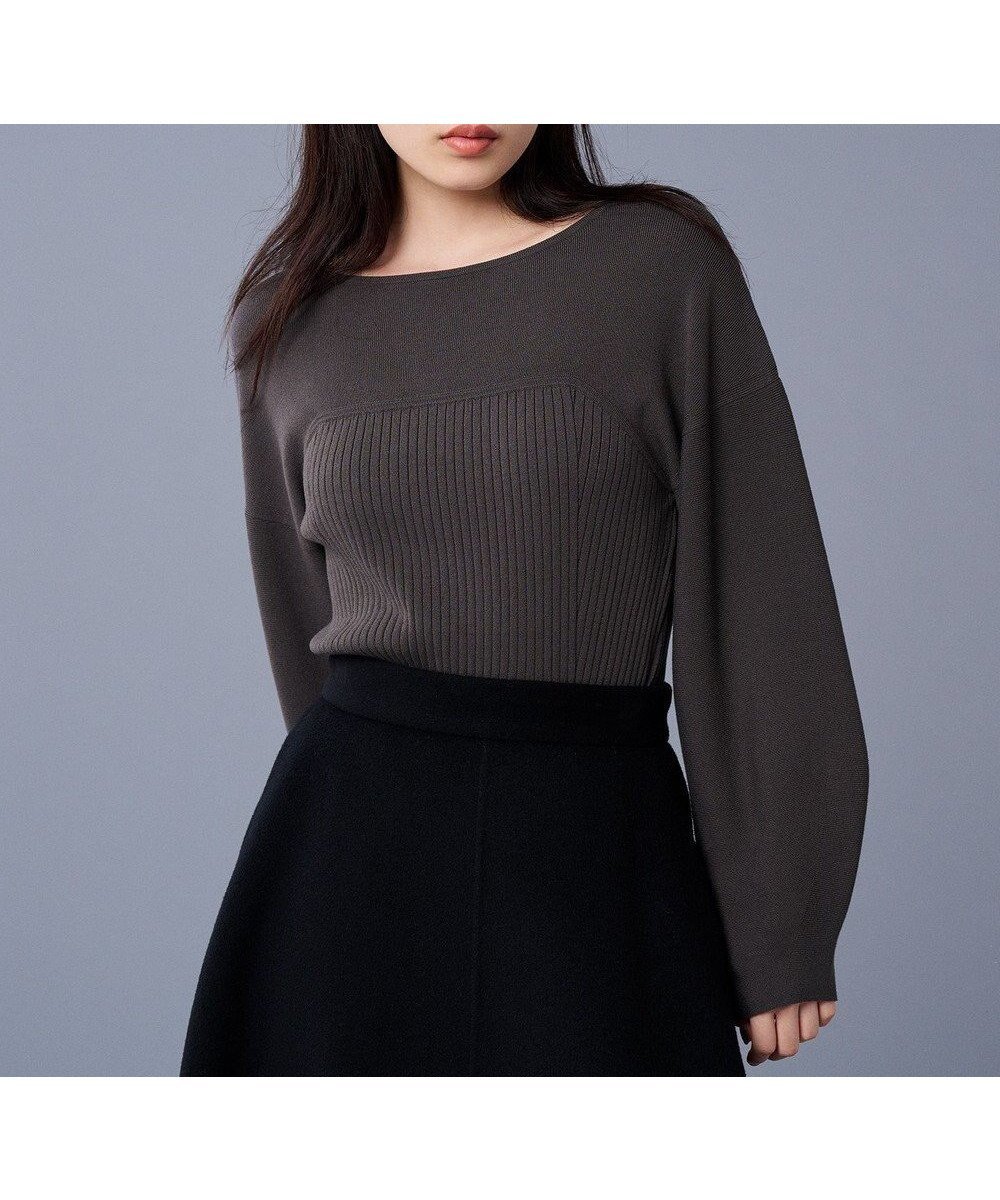 【アンクレイヴ/uncrave】のスムース ニット ビスチェ プルオーバー(uncrave STANDARD) インテリア・キッズ・メンズ・レディースファッション・服の通販 founy(ファニー) 　ファッション　Fashion　レディースファッション　Fashion for Women　トップス・カットソー　Cut & Sew Tops　ニット　Knit Tops & Sweaters　カジュアルプルオーバー・ニットトップス　Pullovers & Knit Tops / Casual Pullovers　ビスチェ　Bustiers & Corset Tops / Layered Bustier Style　カーディガン　Cardigan, Knitwear　コンビ　Combo, Combination Style　セーター　Sweater, Knitwear　ビスチェ　Bustier, Corset Top　A/W・秋冬　Autumn/Winter　スレート|ID: prp329100004841136 ipo3291000000035281952