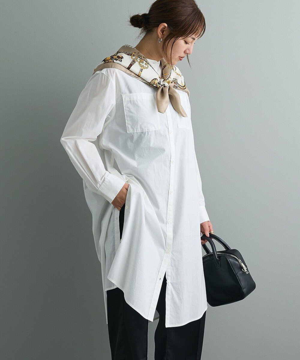 【クラフトスタンダードブティック/CRAFT STANDARD BOUTIQUE】のバンドカラーロングシャツチュニッ 人気、トレンドファッション・服の通販 founy(ファニー) 　ファッション　Fashion　レディースファッション　Fashion for Women　ワンピース　Dresses　チュニック　Tunic Tops & Dresses　カーディガン　Cardigan, Knitwear　シンプル　Simple, Minimal　スリット　Slit, Slit Detail　タイプライター　Typewriter Fabric, Crisp Cotton　チュニック　Tunic, Long Top　ベスト　Vest, Waistcoat　ポケット　Pocket, Pocket Detail　ロング　Long, Long-Length　A/W・秋冬　Autumn/Winter　おすすめ　Recommended / Our Picks　エレガント 上品　Elegant　 other-1|ID: prp329100004841254 ipo3291000000035282757