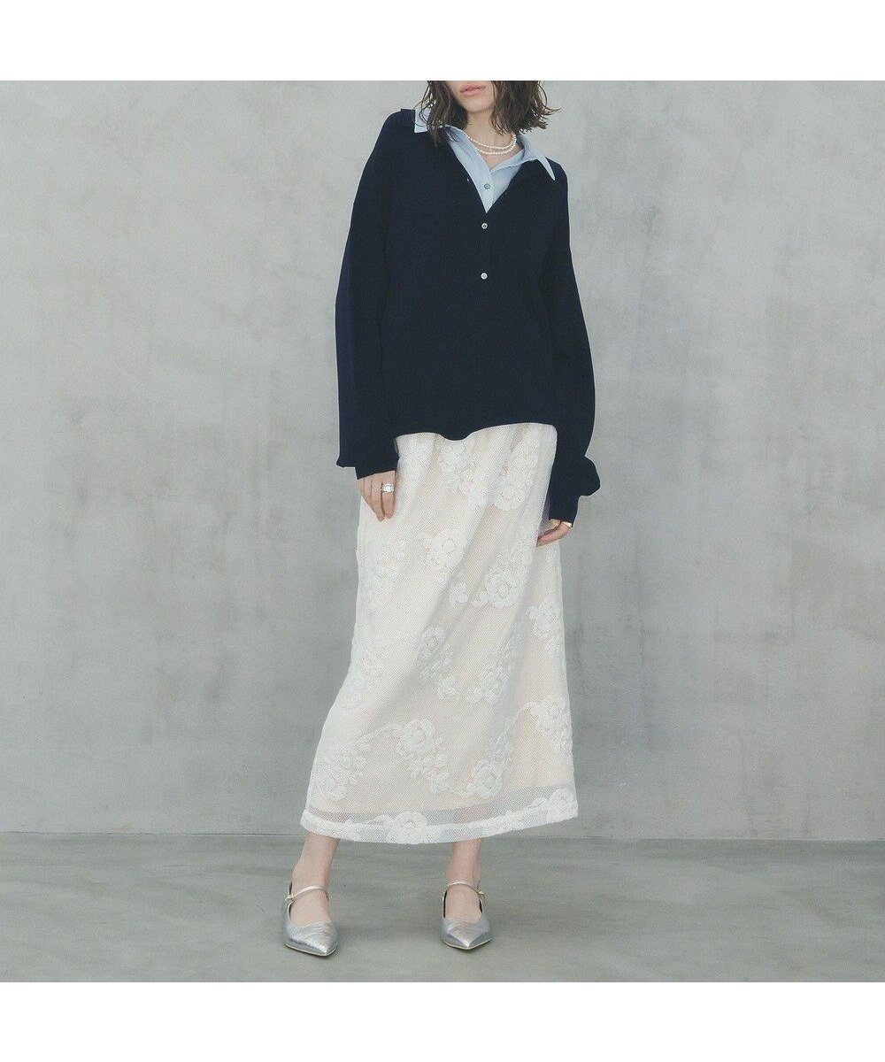 【イェッカ ヴェッカ/YECCA VECCA】のフラワー柄刺繍メッシュスカート インテリア・キッズ・メンズ・レディースファッション・服の通販 founy(ファニー) 　ファッション　Fashion　レディースファッション　Fashion for Women　スカート　Skirts　おすすめ　Recommended / Our Picks　インナー　Innerwear　カットソー　Cut and Sewn Top　スリット　Slit, Slit Detail　フラワー　Flower, Floral　ベーシック　Basic, Essential　ポケット　Pocket, Pocket Detail　メッシュ　Mesh, Net Fabric　夏　Summer　春　Spring　S/S・春夏　SS, Spring/Summer, Warm Season　Ivory|ID: prp329100004841445 ipo3291000000035284068