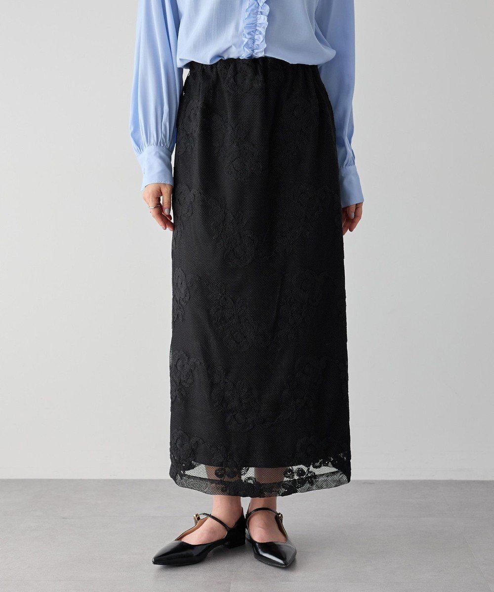 【イェッカ ヴェッカ/YECCA VECCA】のフラワー柄刺繍メッシュスカート インテリア・キッズ・メンズ・レディースファッション・服の通販 founy(ファニー) 　ファッション　Fashion　レディースファッション　Fashion for Women　スカート　Skirts　おすすめ　Recommended / Our Picks　インナー　Innerwear　カットソー　Cut and Sewn Top　スリット　Slit, Slit Detail　フラワー　Flower, Floral　ベーシック　Basic, Essential　ポケット　Pocket, Pocket Detail　メッシュ　Mesh, Net Fabric　夏　Summer　春　Spring　S/S・春夏　SS, Spring/Summer, Warm Season　Black|ID: prp329100004841445 ipo3291000000035284069