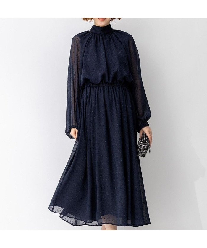 【23区/NIJYUSANKU】の【APPLAUDIR】ドットクレープシフォン ドレス インテリア・キッズ・メンズ・レディースファッション・服の通販 founy(ファニー) https://founy.com/ ファッション Fashion レディースファッション Fashion for Women ワンピース Dresses フォーマル・パーティードレス・結婚式用ドレス Elegant & Casual Dresses 2026年 2026 シャーリング Shirring, Ruched ジャカード／ジャガード Jacquard, Woven Pattern ドット Polka Dot, Dot Pattern ドレス Dress, One-Piece パーティ Party, Party Style リボン Ribbon, Bow ローズ Rose, Rose Motif 夏 Summer 春 Spring S/S・春夏 SS, Spring/Summer, Warm Season 結婚式 Wedding |ID: prp329100004841455 ipo3291000000036379171