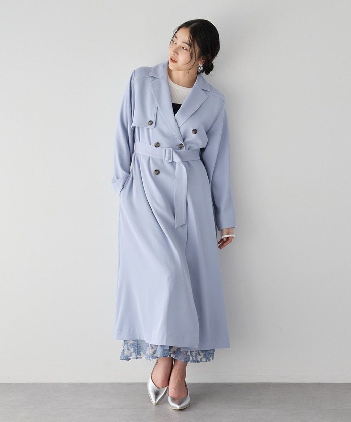 【イェッカ ヴェッカ/YECCA VECCA】の【UVカット/花粉ガード】素材MIXトレンチコート インテリア・キッズ・メンズ・レディースファッション・服の通販 founy(ファニー) https://founy.com/ ファッション Fashion レディースファッション Fashion for Women アウター Coat / Outerwear Collection コート・ロングコート・ピーコート Long Coats, Peacoats & More レディースジャケット・軽アウター Jackets トレンチコート / 春秋の定番アウター Trench Coats おすすめ Recommended / Our Picks ジャケット Jacket, Outerwear トレンチ Trench, Trench Coat プリーツ Pleats, Pleated ポケット Pocket, Pocket Detail ロング Long, Long-Length エレガント 上品 Elegant 夏 Summer 春 Spring S/S・春夏 SS, Spring/Summer, Warm Season ビジネス 仕事 通勤 Business / Work / Commuting |ID: prp329100004841463 ipo3291000000035284141