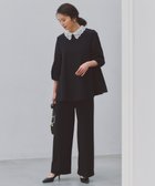 【アンフィーロ 自由区/UNFILO】の【15サイズ展開/ウエストゴム/セレモニー】BEAUTY MOVE ワイドストレートパンツ ブラック|ID: prp329100004841488 ipo3291000000035284245