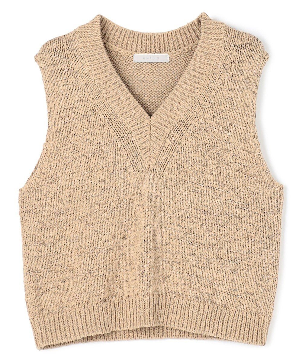 【アンフィーロ 自由区/UNFILO】のテープヤーンニット ベスト インテリア・キッズ・メンズ・レディースファッション・服の通販 founy(ファニー) 　ファッション　Fashion　レディースファッション　Fashion for Women　アウター　Coat / Outerwear Collection　トップス・カットソー　Cut & Sew Tops　ニット　Knit Tops & Sweaters　ベスト&ジレ / 重ね着スタイル　Vests & Gilets　インナー　Innerwear　ウォッシャブル　Machine Washable　カットソー　Cut and Sewn Top　キャミソール　Camisole, Spaghetti Strap Top　タンク　Tank Top, Sleeveless Top　ノースリーブ　Sleeveless, No-Sleeve　ベスト　Vest, Waistcoat　夏　Summer　春　Spring　S/S・春夏　SS, Spring/Summer, Warm Season　キャメル|ID: prp329100004841491 ipo3291000000035705168