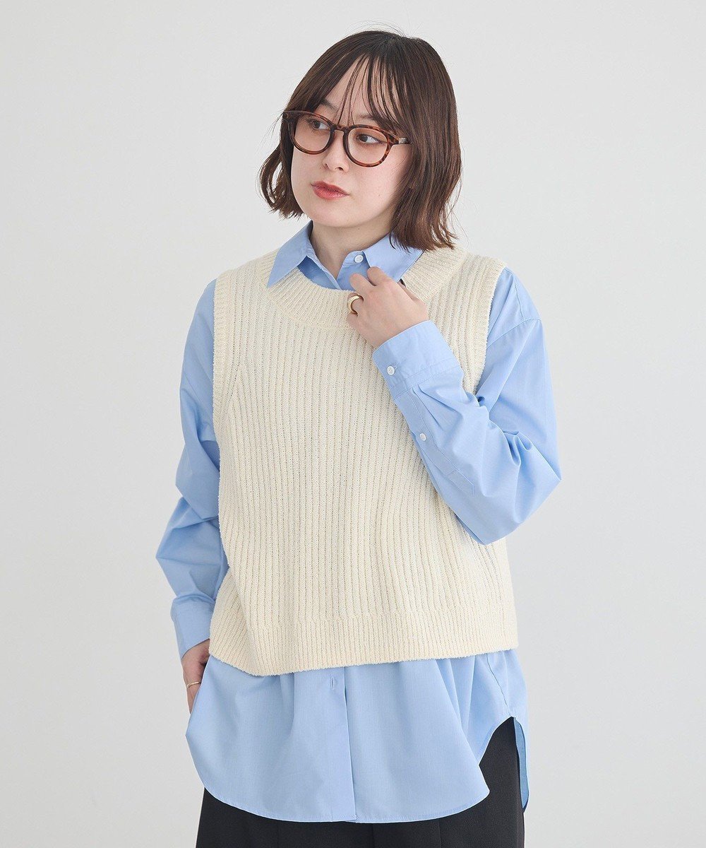 【アースミュージックアンドエコロジー/earth music&ecology】のクルーネックニットベスト 人気、トレンドファッション・服の通販 founy(ファニー) 　ファッション　Fashion　レディースファッション　Fashion for Women　アウター　Coat / Outerwear Collection　トップス・カットソー　Cut & Sew Tops　ニット　Knit Tops & Sweaters　ベスト&ジレ / 重ね着スタイル　Vests & Gilets　春　Spring　カットソー　Cut and Sewn Top　シンプル　Simple, Minimal　バランス　Balance, Style Balance　ベスト　Vest, Waistcoat　ポケット　Pocket, Pocket Detail　無地　Plain, Solid Color　S/S・春夏　SS, Spring/Summer, Warm Season　夏　Summer　 other-1|ID: prp329100004841509 ipo3291000000035705243