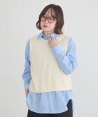 【アースミュージックアンドエコロジー/earth music&ecology】のクルーネックニットベスト Ivory|ID: prp329100004841509 ipo3291000000035705246