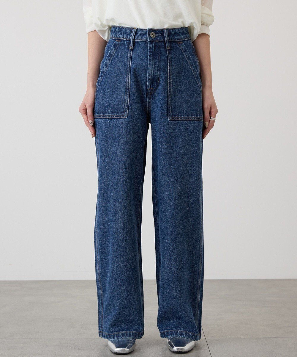 【アメリカンホリック/AMERICAN HOLIC】のベイカーデニムパンツ インテリア・キッズ・メンズ・レディースファッション・服の通販 founy(ファニー) ファッション Fashion レディースファッション Fashion for Women パンツ Pants & Trousers デニムパンツ・ジーンズ・美脚デニム Denim Jeans & Pants アメリカン American Style インディゴ Indigo Denim 春 Spring スタイリッシュ Stylish, Fashionable デニム Denim, Jeans Material 定番 Standard, Basic Item ポケット Pocket, Pocket Detail ロング Long, Long-Length S/S・春夏 SS, Spring/Summer, Warm Season 夏 Summer 2026年 2026 Medium Indigo|ID: prp329100004841533 ipo3291000000035518003