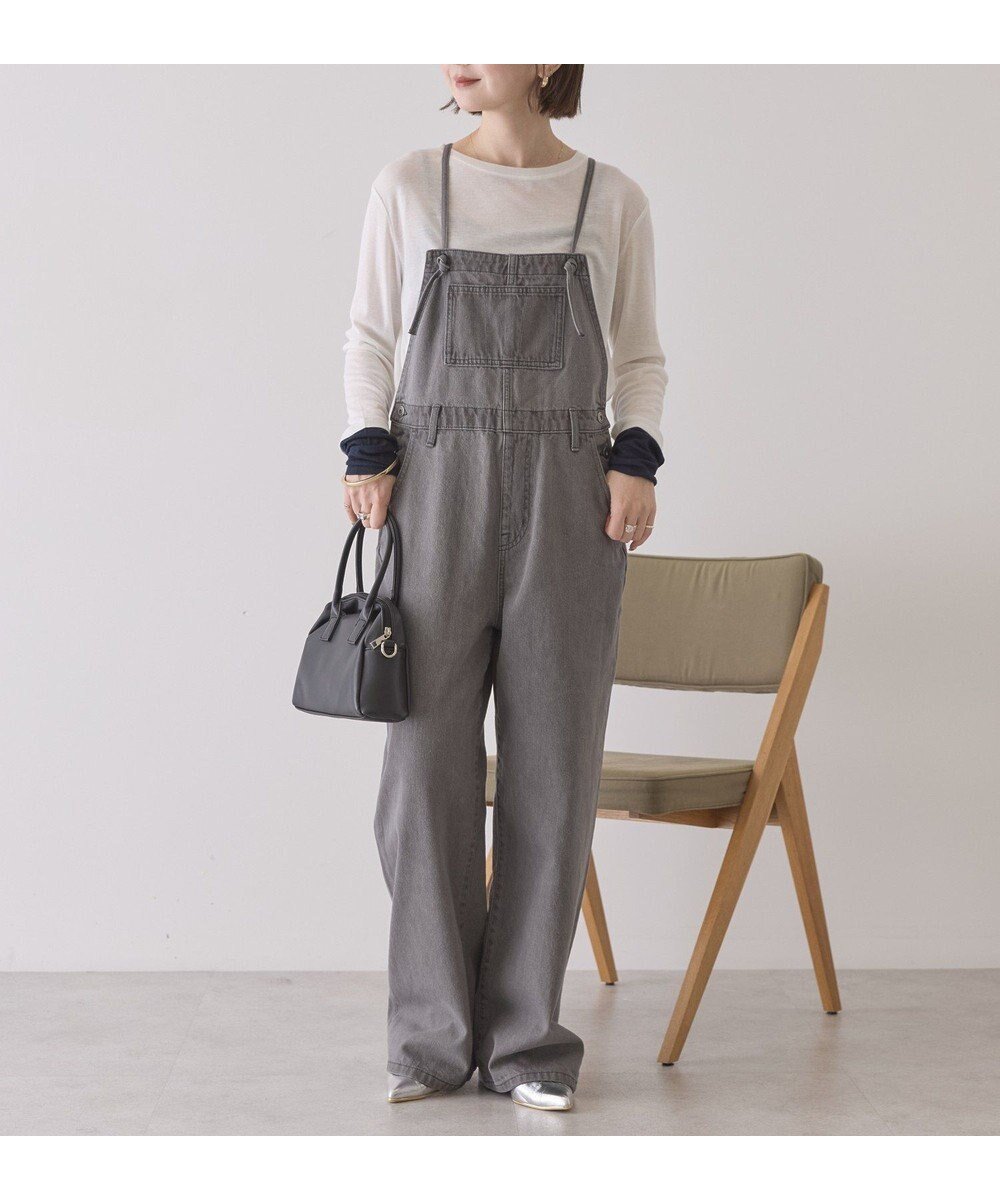 【アメリカンホリック/AMERICAN HOLIC】のデニムサロペット インテリア・キッズ・メンズ・レディースファッション・服の通販 founy(ファニー) 　ファッション　Fashion　レディースファッション　Fashion for Women　ワンピース　Dresses　オールインワン・ワンピース　Dresses and Jumpsuits　サロペット&オールインワン　Dungarees & Jumpsuit Styles　アメリカン　American Style　春　Spring　サロペット　Overalls, Salopette　ジャケット　Jacket, Outerwear　スタイリッシュ　Stylish, Fashionable　デニム　Denim, Jeans Material　バランス　Balance, Style Balance　ポケット　Pocket, Pocket Detail　S/S・春夏　SS, Spring/Summer, Warm Season　おすすめ　Recommended / Our Picks　夏　Summer　エレガント 上品　Elegant　2026年　2026　Gray|ID: prp329100004841536 ipo3291000000035284459