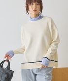 【アメリカンホリック/AMERICAN HOLIC】のバイカラークルーネックニットプルオーバー Ivory|ID: prp329100004841542 ipo3291000000035567971