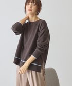 【アメリカンホリック/AMERICAN HOLIC】のバイカラークルーネックニットプルオーバー Brown|ID: prp329100004841542 ipo3291000000035567975