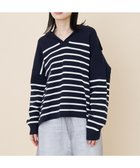 【アメリカンホリック/AMERICAN HOLIC】のセーラーカラーニットプルオーバー Navy|ID: prp329100004841543 ipo3291000000035518042