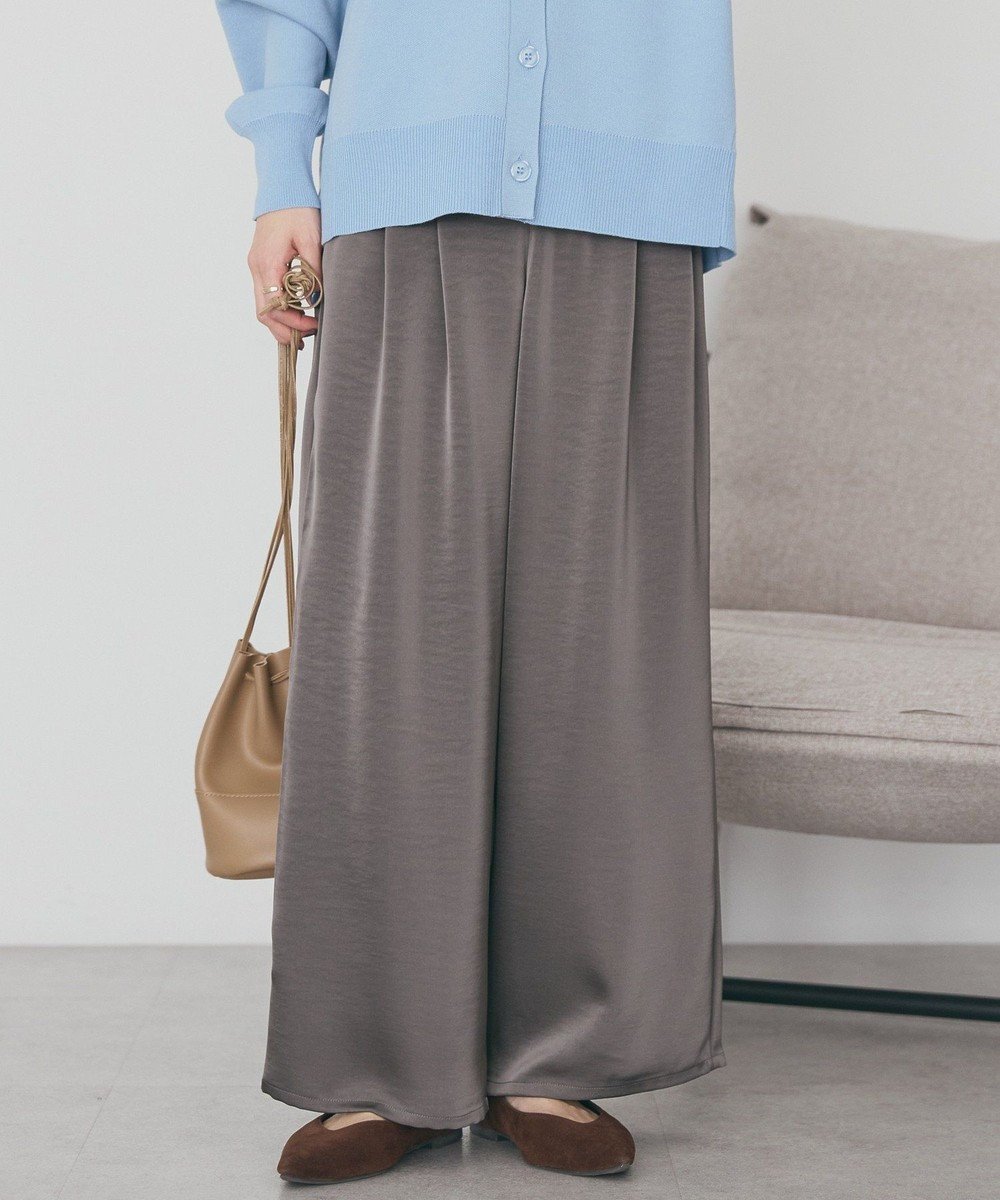 【アメリカンホリック/AMERICAN HOLIC】のサテンリラックスイージーパンツ 人気、トレンドファッション・服の通販 founy(ファニー) 　ファッション　Fashion　レディースファッション　Fashion for Women　パンツ　Pants & Trousers　アメリカン　American Style　春　Spring　サテン　Satin, Glossy Fabric　スタイリッシュ　Stylish, Fashionable　フェミニン　Feminine, Girly　ポケット　Pocket, Pocket Detail　ロング　Long, Long-Length　ワイド　Wide, Wide Fit　S/S・春夏　SS, Spring/Summer, Warm Season　おすすめ　Recommended / Our Picks　夏　Summer　 other-1|ID: prp329100004841555 ipo3291000000035284531