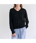 【ベイジ,/BEIGE,】のARSENOPY / コットンドライタッチ Vネックニット 人気、トレンドファッション・服の通販 founy(ファニー) ファッション Fashion レディースファッション Fashion for Women トップス・カットソー Cut & Sew Tops ニット Knit Tops & Sweaters Vネックトップス V-Neck Tops / V-Cut Neckline Shirts アイレット Eyelet Lace インナー Innerwear 春 Spring ジャケット Jacket, Outerwear ストレート Straight, Straight Cut セーター Sweater, Knitwear デニム Denim, Jeans Material ロング Long, Long-Length ワイド Wide, Wide Fit S/S・春夏 SS, Spring/Summer, Warm Season 夏 Summer エレガント 上品 Elegant ビジネス 仕事 通勤 Business / Work / Commuting thumbnail Black|ID: prp329100004841569 ipo3291000000035284591