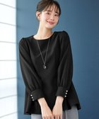 【ティアクラッセ/Tiaclasse】の【ダブルクロス】パフスリーブペプラムチュニックブラウス ブラック|ID: prp329100004841573 ipo3291000000035284604