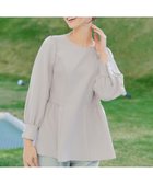 【ティアクラッセ/Tiaclasse】の【ダブルクロス】パフスリーブペプラムチュニックブラウス グレージュ|ID: prp329100004841573 ipo3291000000035284605