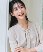 【ティアクラッセ/Tiaclasse】の【ダブルクロス】2wayボウタイ風ブラウス グレージュ|ID: prp329100004841575 ipo3291000000035568801