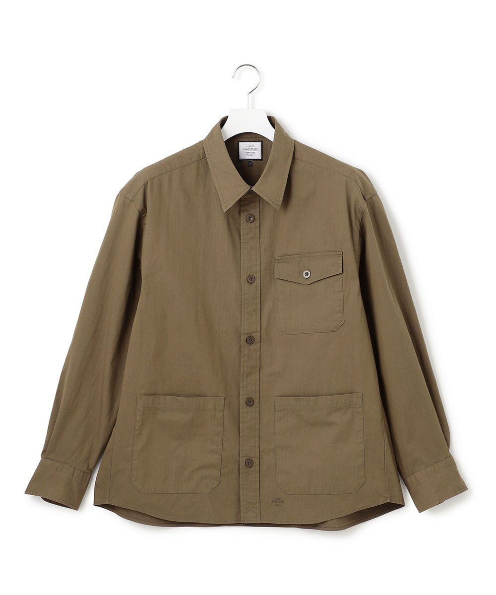 【ジェイプレスヨークストリート/J.PRESS YORK STREET】の【UNISEX】カバーオール シャツアウター インテリア・キッズ・メンズ・レディースファッション・服の通販 founy(ファニー) ファッション Fashion レディースファッション Fashion for Women アウター Coat / Outerwear Collection トップス・カットソー Cut & Sew Tops シャツ・ブラウス・オフィスカジュアル Elegant Blouses & Button-Ups アウトドア Outdoor Clothing ポケット Pocket, Pocket Detail ユニセックス Unisex, Genderless ヨーク Yoke, Yoke Design リラックス Relax, Relaxed Fit A/W・秋冬 Autumn/Winter カーキ系|ID: prp329100004841608 ipo3291000000036323112