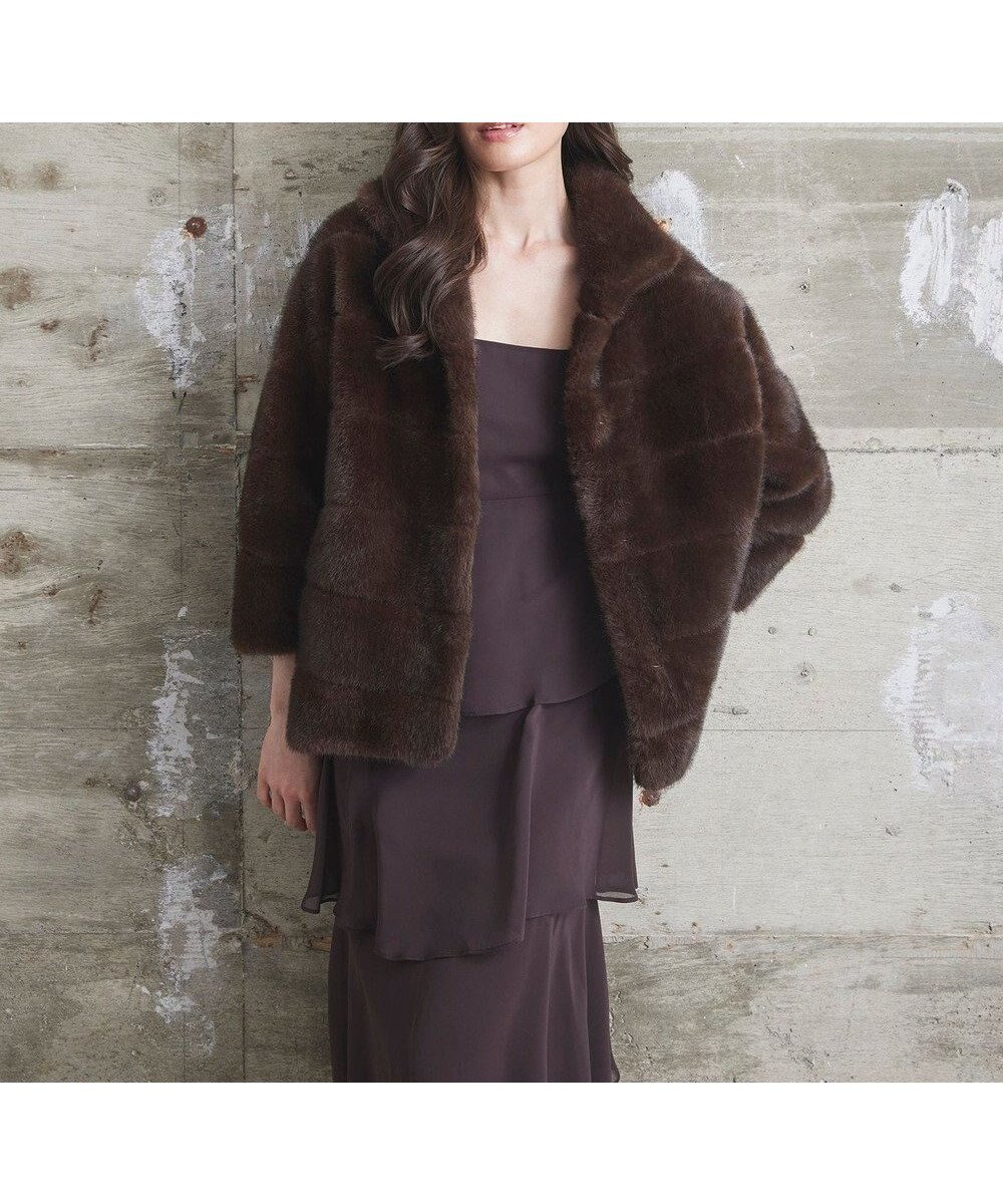 【グレース コンチネンタル/GRACE CONTINENTAL】の【LOU ANDREA】フェイクショートコート インテリア・キッズ・メンズ・レディースファッション・服の通販 founy(ファニー) 　ファッション　Fashion　レディースファッション　Fashion for Women　アウター　Coat / Outerwear Collection　コート・ロングコート・ピーコート　Long Coats, Peacoats & More　レディースジャケット・軽アウター　Jackets　アクセサリー　Fashion Accessories　エレガント 上品　Elegant　コレクション　Collection, Seasonal Line　ショート　Short, Short Length　ジャケット　Jacket, Outerwear　フェイクファー　Faux Fur, Imitation Fur　フランス　France, French　モダン　Modern, Contemporary　A/W・秋冬　Autumn/Winter　ブラウン|ID: prp329100004841630 ipo3291000000035831058