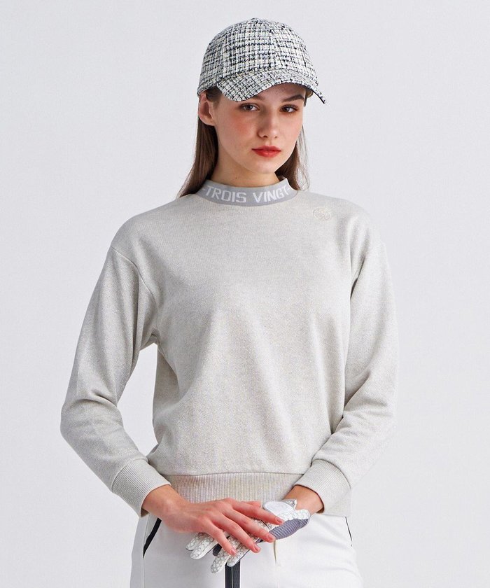 【23区 ゴルフ/NIJYUSANKU GOLF】の【WOMEN】ラメスウェットモックネック ダブルニット 裏毛素材 インテリア・キッズ・メンズ・レディースファッション・服の通販 founy(ファニー) https://founy.com/ ファッション Fashion レディースファッション Fashion for Women トップス・カットソー Cut & Sew Tops ニット Knit Tops & Sweaters レディースパーカー・カジュアルフーディー Casual Hoodies & Sweatshirts スウェット・クルーネックトップス Sweatshirts & Crewnecks / Relaxed Fit Sweat Tops なめらか Smooth, Silky Texture エレガント 上品 Elegant シルバー Silver, Metallic Silver スウェット / スエット Sweatshirt, Sweatwear スポーティ Sporty, Casual Athletic ダブル Double, Double-Breasted トレンド Trend, Trending Now プリント Print, Printed Pattern A/W・秋冬 Autumn/Winter |ID: prp329100004841643 ipo3291000000035667135