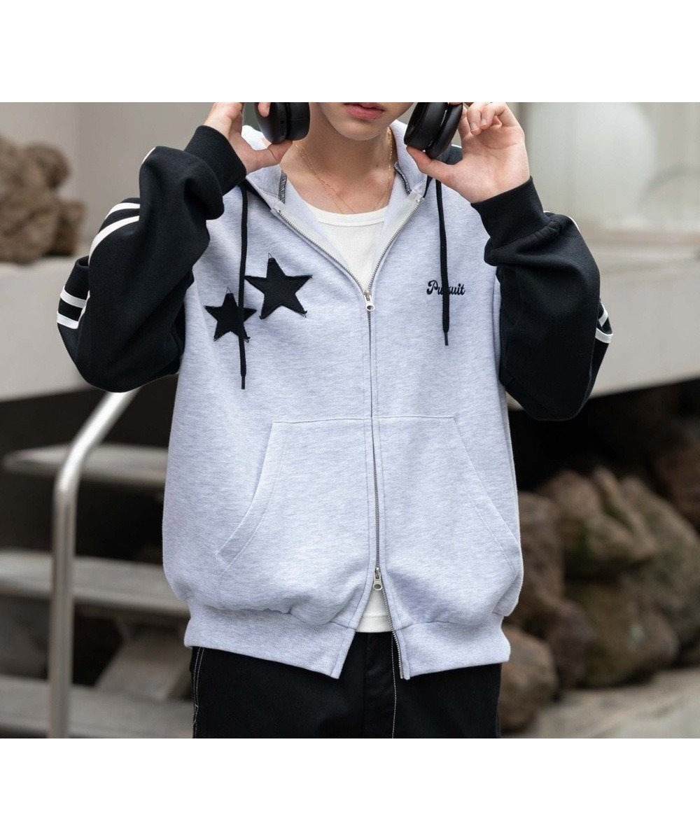 【ウィゴー/WEGO】の【ユニセックス着用ITEM】ラインラグランZIPパーカー インテリア・キッズ・メンズ・レディースファッション・服の通販 founy(ファニー) 　ファッション　Fashion　レディースファッション　Fashion for Women　トップス・カットソー　Cut & Sew Tops　レディースパーカー・カジュアルフーディー　Casual Hoodies & Sweatshirts　春　Spring　秋　Autumn　カーゴパンツ　Cargo Pants, Utility Pants　ジップ　Zip, Zipper　スマホ　Smartphone, Mobile Device　トレンド　Trend, Trending Now　長袖　Long Sleeve, Full Sleeve　ハーフ　Half, Half-Length　パーカー　Hoodie, Parka　フロント　Front, Front Design　プリント　Print, Printed Pattern　モチーフ　Motif, Design Theme　冬　Winter / This Winter　A/W・秋冬　Autumn/Winter　おすすめ　Recommended / Our Picks　アッシュグレー|ID: prp329100004841664 ipo3291000000035807099