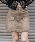 【ウィゴー/WEGO】のヴィンテージウォッシュカーゴミニスカート ベージュ|ID: prp329100004841666 ipo3291000000035523312