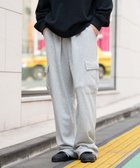 【ウィゴー/WEGO】の【ユニセックス着用ITEM/ウエストゴム/MLサイズ展開】ワイドスウェットカーゴパンツ 杢グレー|ID: prp329100004841671 ipo3291000000035804670