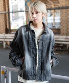 【ウィゴー/WEGO】の【ユニセックス着用ITEM/MLサイズ展開】ヴィンテージライクBIGデニムジャケット デニムブラックソノタ|ID: prp329100004841676 ipo3291000000035804980