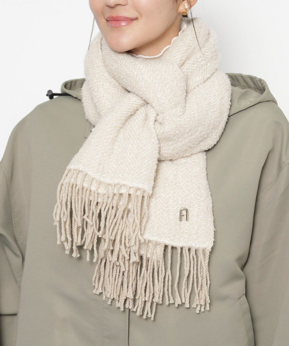【ムーンバット/MOONBAT】のFURLA(フルラ)ループヤーン ツイード調ラメ入り ストール アルパカ混 日本製 インテリア・キッズ・メンズ・レディースファッション・服の通販 founy(ファニー) 　ファッション　Fashion　レディースファッション　Fashion for Women　イタリア　Italy　エレガント 上品　Elegant　ショール　Shawl, Wrap　シンプル　Simple, Minimal　ストール　Stole, Wrap　ツイード　Twill, Twill Weave　パターン　Pattern, Design Print　メタル　Metal, Metal Parts　モチーフ　Motif, Design Theme　A/W・秋冬　Autumn/Winter　日本製　Made In Japan　ベージュ|ID: prp329100004841691 ipo3291000000035805685