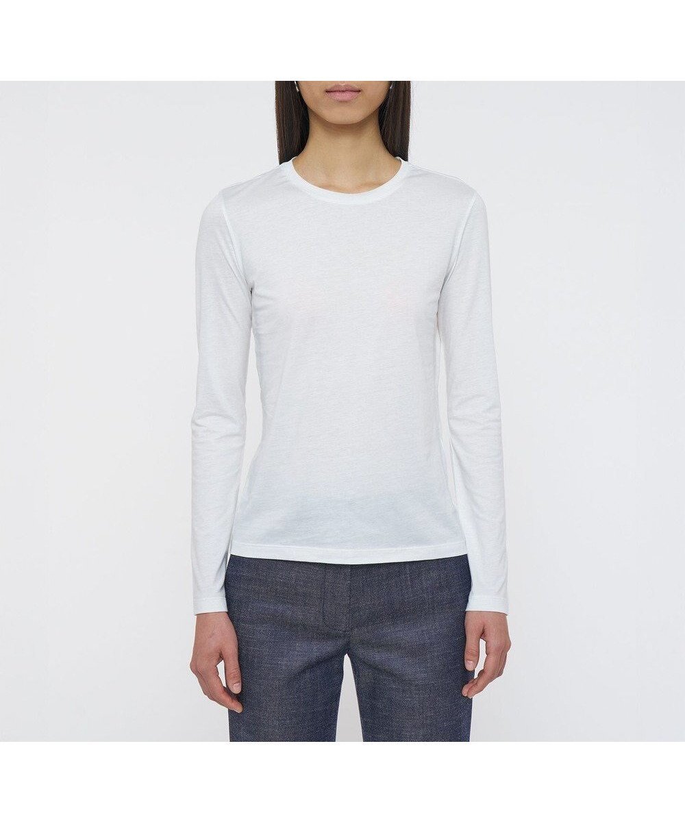 【ジョゼフ/JOSEPH】の【洗える】コットンシルク ロングスリーブティーシャツ インテリア・キッズ・メンズ・レディースファッション・服の通販 founy(ファニー) ファッション Fashion レディースファッション Fashion for Women トップス・カットソー Cut & Sew Tops シャツ・ブラウス・オフィスカジュアル Elegant Blouses & Button-Ups ロングTシャツ・Tシャツ Longline T-Shirts & Tees カットソー・ベーシックTシャツ Cut-and-Sewn Tops / Stretch Tees & Basics カットソー Cut and Sewn Top シルク Silk, 100% Silk スリム Slim, Slim Fit フィット Fit, Slim Fit ラグジュアリー Luxury, Elegant 夏 Summer S/S・春夏 SS, Spring/Summer, Warm Season 洗える Machine Washable A/W・秋冬 Autumn/Winter Off white|ID: prp329100004841692 ipo3291000000035805810