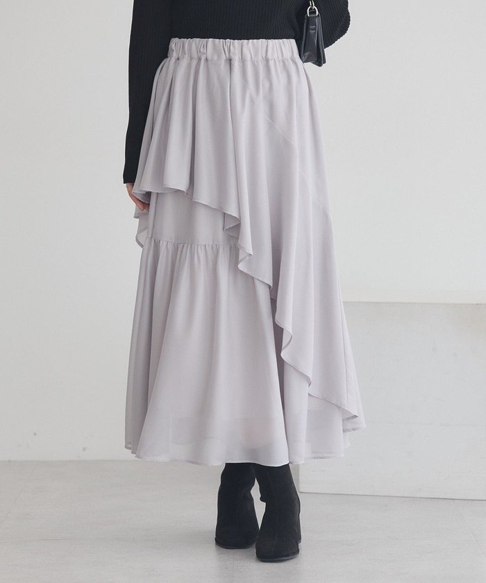 【アースミュージックアンドエコロジー/earth music&ecology】のシャイニーラッフルスカート インテリア・キッズ・メンズ・レディースファッション・服の通販 founy(ファニー) https://founy.com/ ファッション Fashion レディースファッション Fashion for Women スカート Skirts おすすめ Recommended / Our Picks とろみ Fluid, Flowy Fabric シアー Sheer, See-Through シャイニー Shiny, Glossy Finish ドレープ Drape, Draping Fabric ポケット Pocket, Pocket Detail エレガント 上品 Elegant A/W・秋冬 Autumn/Winter |ID: prp329100004841727 ipo3291000000035832517