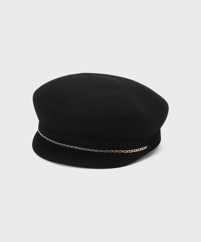 【グレース コンチネンタル/GRACE CONTINENTAL】のFERRUCCIO VECCHI キャスケット インテリア・キッズ・メンズ・レディースファッション・服の通販 founy(ファニー) https://founy.com/ ファッション Fashion レディースファッション Fashion for Women キャップ&ハット Hats & Caps アクセサリー Fashion Accessories イタリア Italy キャスケット Casquette, Newsboy Cap チェーン Chain, Chain Strap モノトーン Monotone, Black and White 帽子 Hat, Headwear A/W・秋冬 Autumn/Winter |ID: prp329100004841743 ipo3291000000035853787