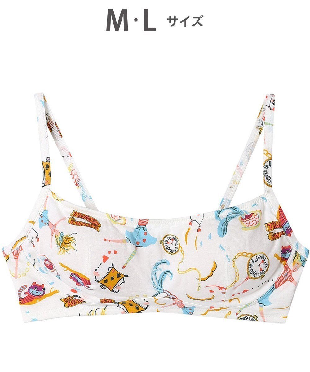 【ツモリチサト スリープ/tsumori chisato SLEEP】のツモリチサト ノンワイヤーブラ 綿混ベア天竺素材(身生地) フルカップブラ UBX565/ワコール インテリア・キッズ・メンズ・レディースファッション・服の通販 founy(ファニー) 　ファッション　Fashion　レディースファッション　Fashion for Women　ストレッチ　Stretch, Stretchy Fabric　パジャマ　Pajamas, Sleepwear　ラップ　Wrap, Wrap Design　アイボリー|ID: prp329100004841756 ipo3291000000035285300